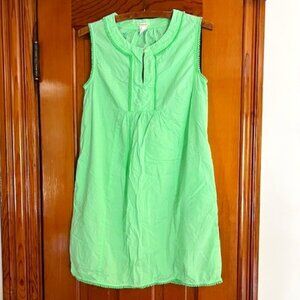 CREWCUTS Cotton Green Sleeveless Dress With Pockets Girls Size 14